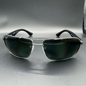 Ray-Ban RB 3482 Polarized Aviator Sunglasses Gunmetal Unisex Authentic
